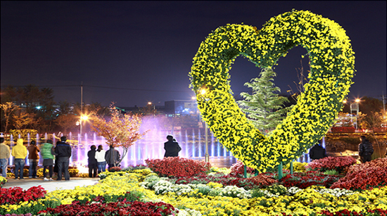 익산시는 '보석처럼 빛나는 백제왕도 익산'을 주제로 '제14회 익산 천만송이국화축제'가 오늘 중앙체육공원에서 성대하게 개최된다.