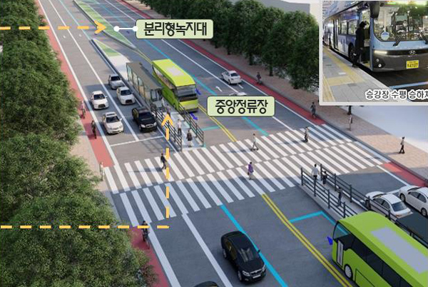 기린대로 BRT 계획(안) 정류장